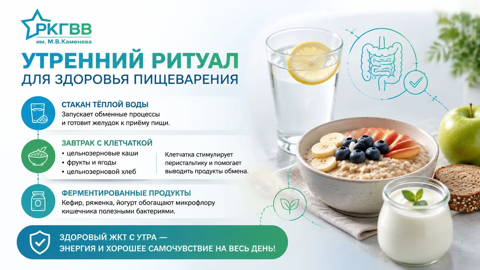 ⏰ Первые часы после пробуждения — ключевой период для настройки работы пищеварительной ...