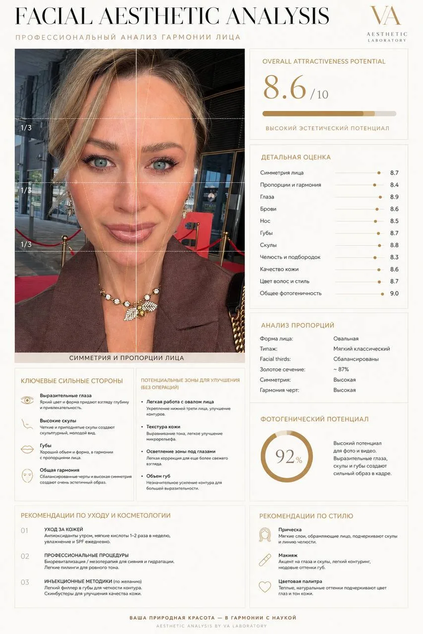 Анализ внешности и рекомендации, ставьте ❤️ или + и я пришлю Промпт или ваш разбор