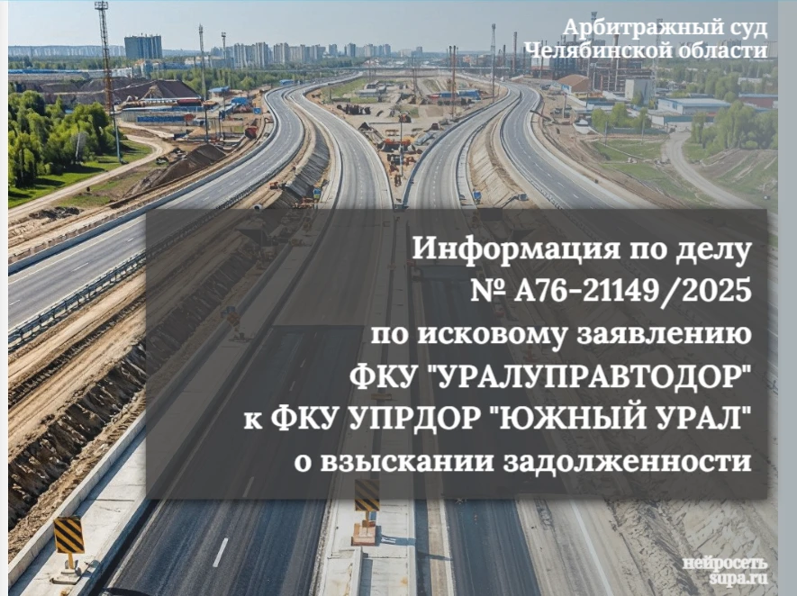⚖  Информация по делу № А76-21149/2025
 
📌📝 В Арбитражном суде Челябинской области рассматривается