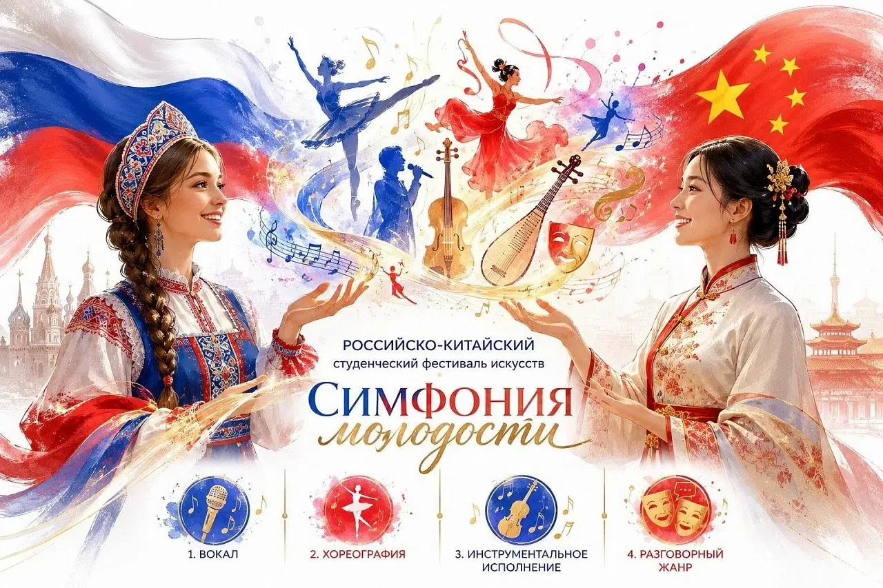 🎭Приглашаем принять участие в VI Российско-Китайском студенческом фестивале искусств «Симфония моло