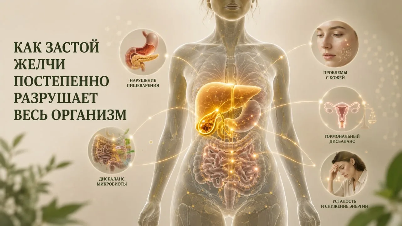 Как застой желчи постепенно разрушает весь организм