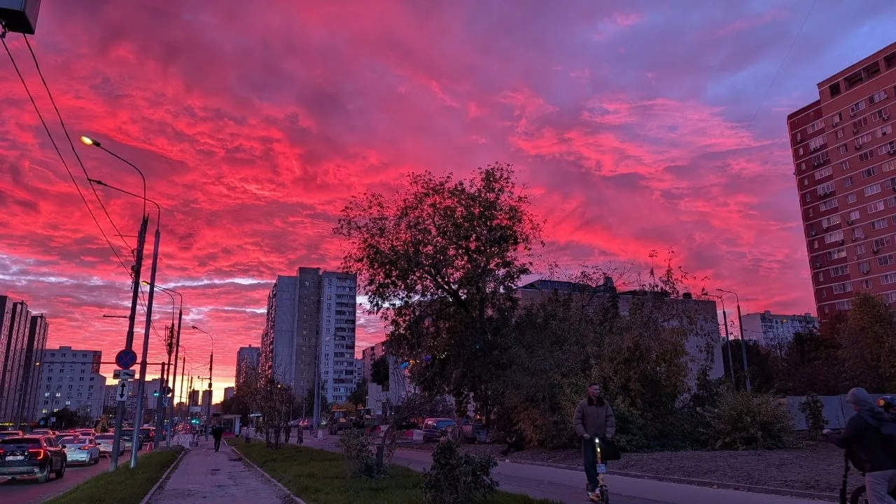 🌅 Прекрасный закат был сегодня над Зеленоградом