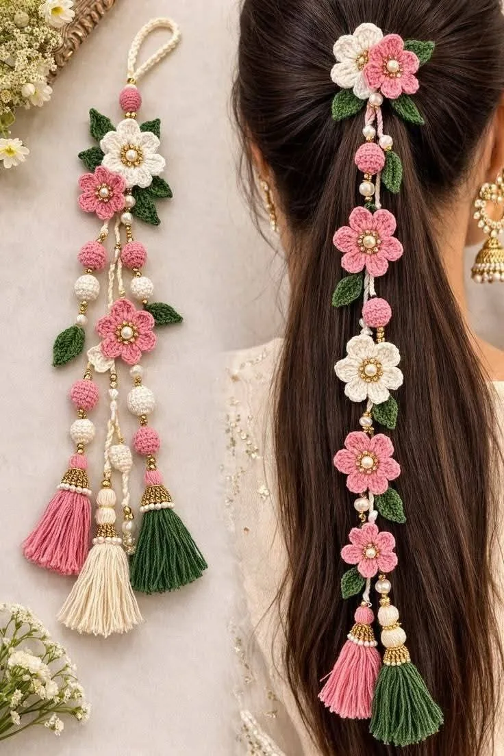 🌸 Вязаные аксессуары для волос