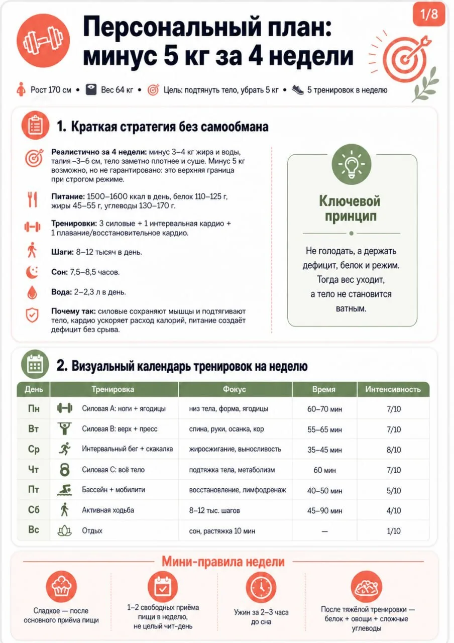 Подглядела у тренера ИПП… и сделала свой, только с тренировками, секретами и процедурами