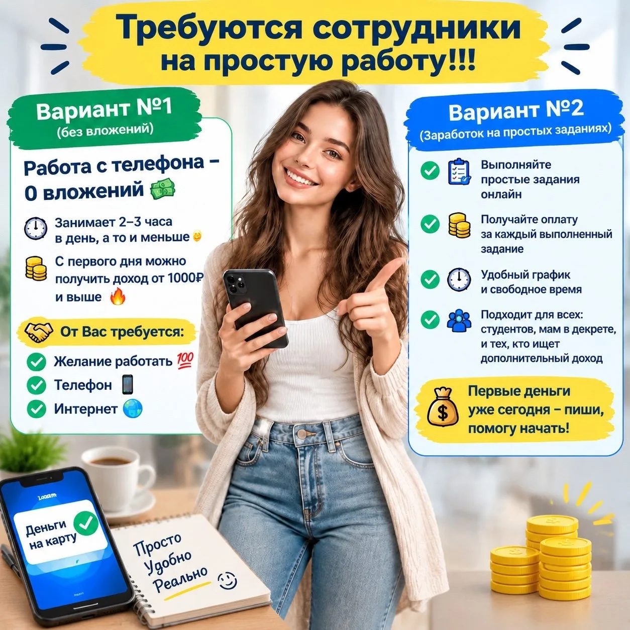 Требуются сотрудники на простую работу!!!