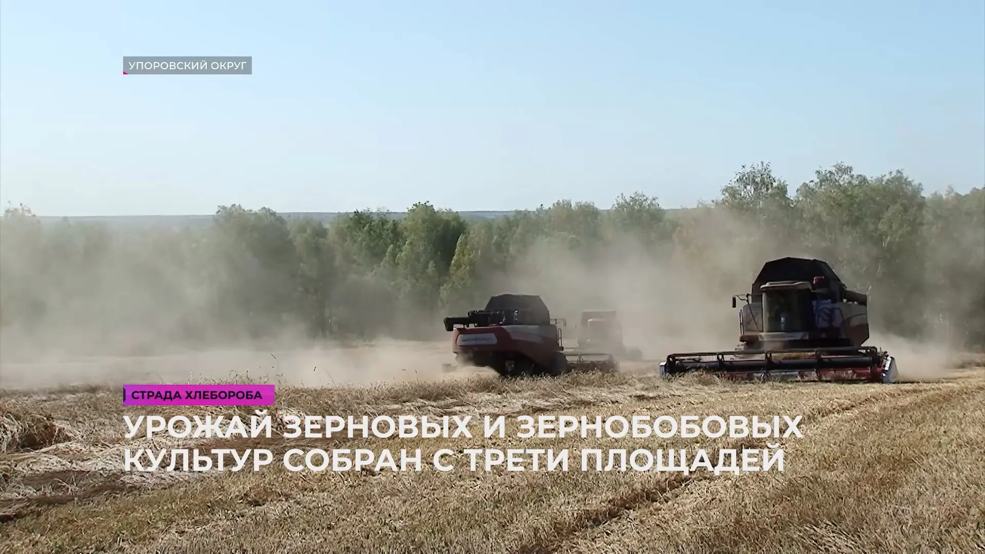 Урожай зерновых и зернобобовых культур в Упоровском округе собран с площади почти 18 ты...