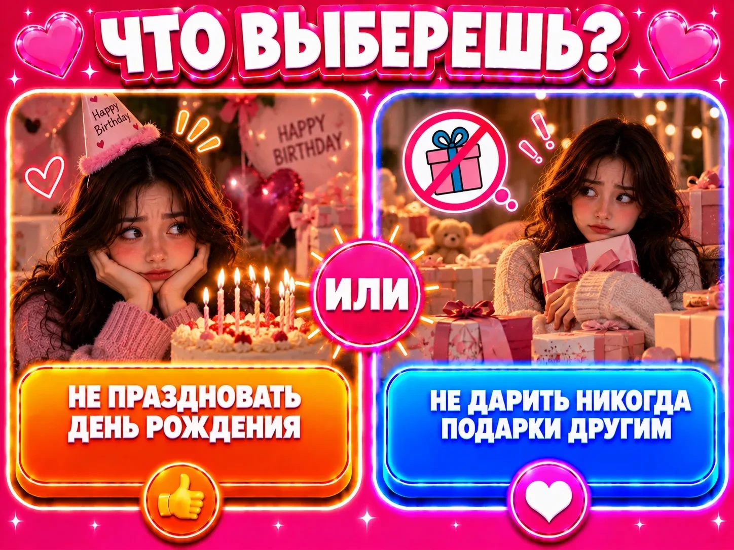 Не праздновать день рождения или не дарить никогда подарки другим