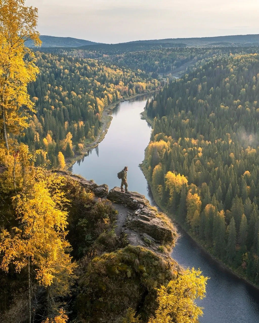 🍁 Золотая осень на реке Усьве