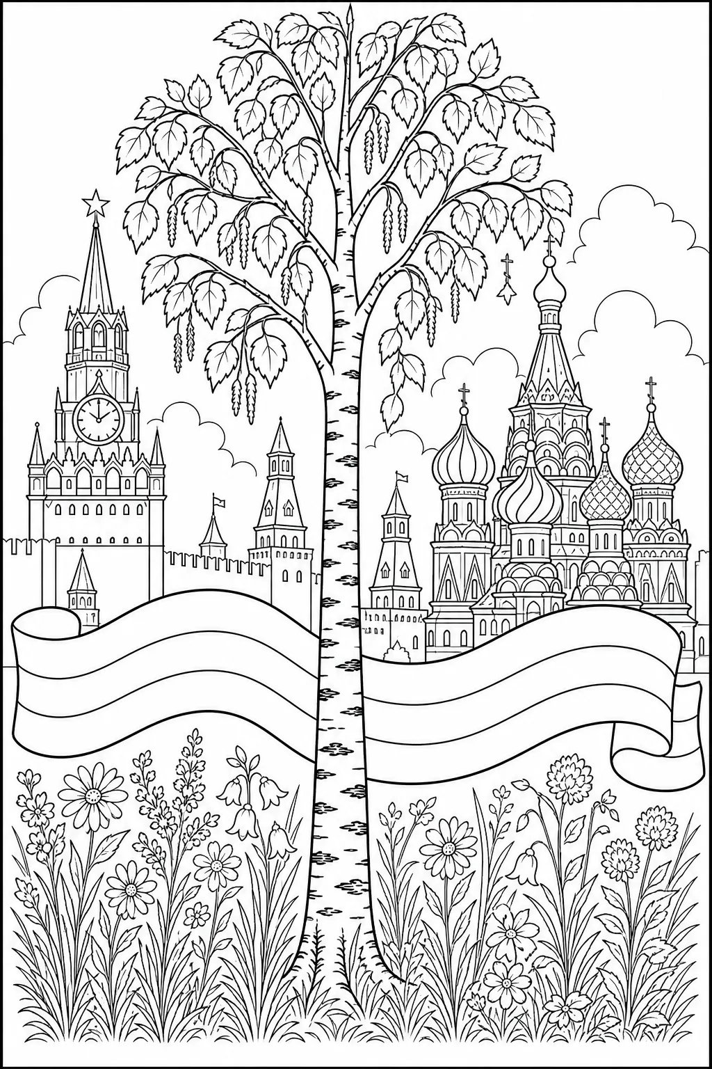 Раскраски "Символы России" Скачивайте, пользуйтесь с удовольствием ❤️