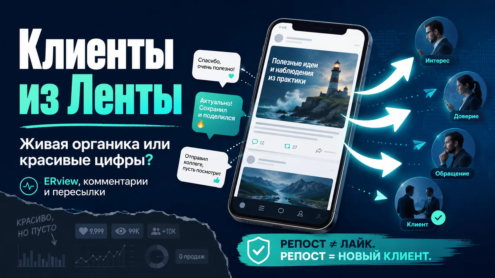 Что на самом деле приводит клиентов из ленты?
