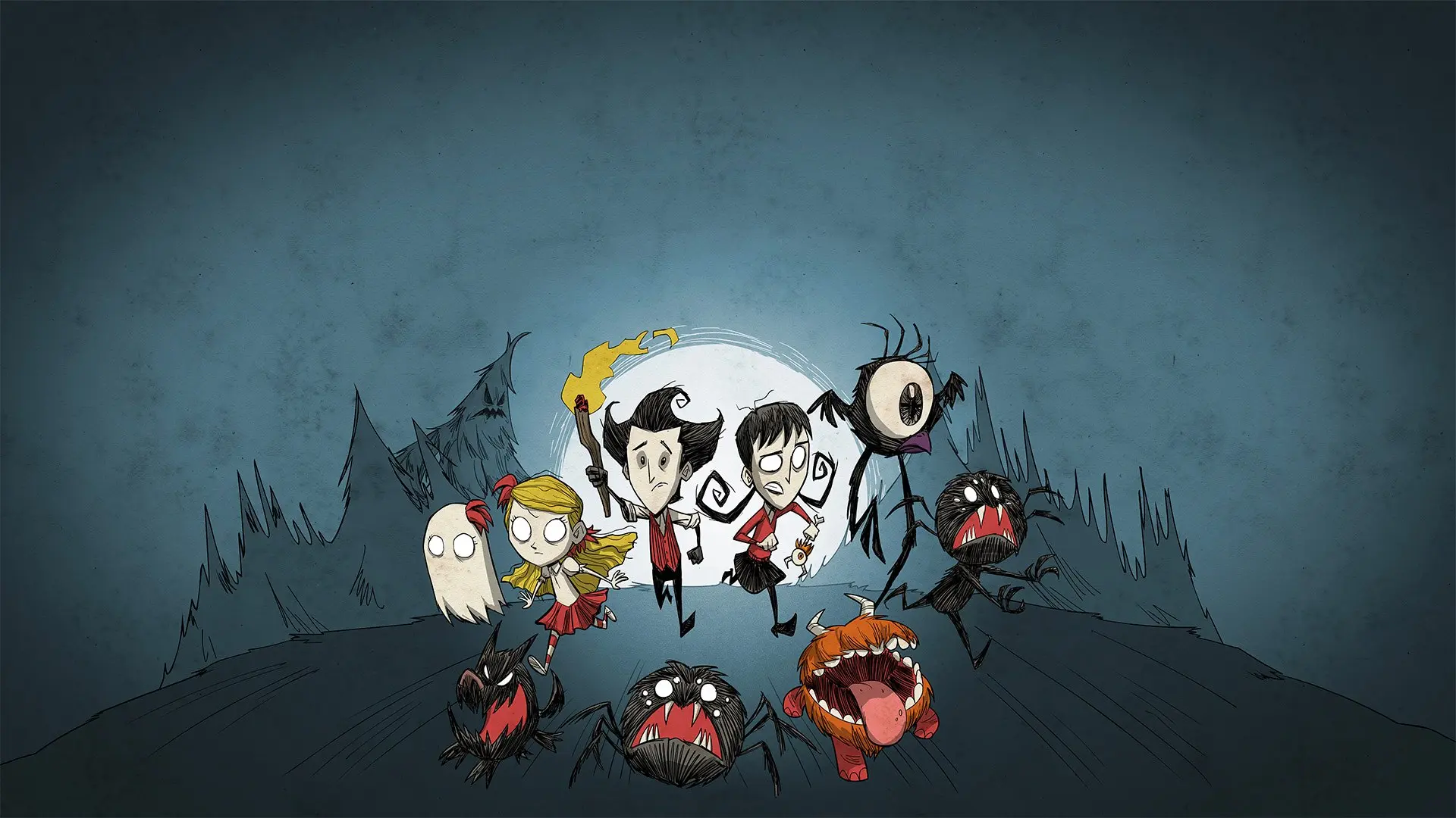 ✦ Don't Starve Together — кооперативная песочница с уникальной рисованной графикой и мн...