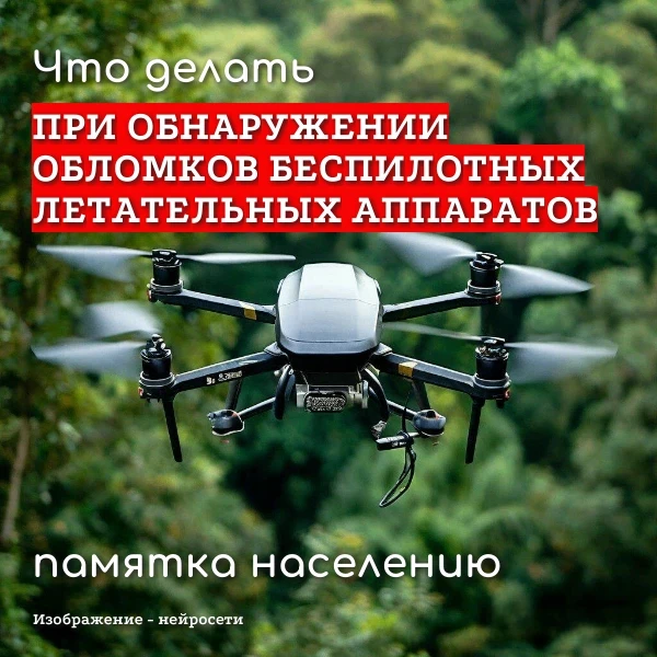 ⚠️При обнаружении обломков беспилотного летательного аппарата (БПЛА) важно действовать ...
