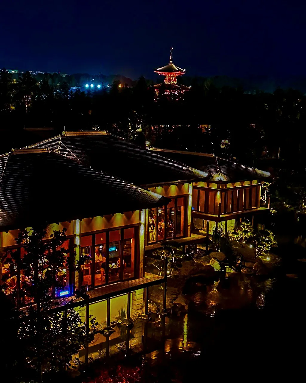 Романтическая атмосфера 
Востока в ночном японском
саду 🏯⛩️🌌 🇯🇵🎎

Доброй ночи 🌙 

Японский сад