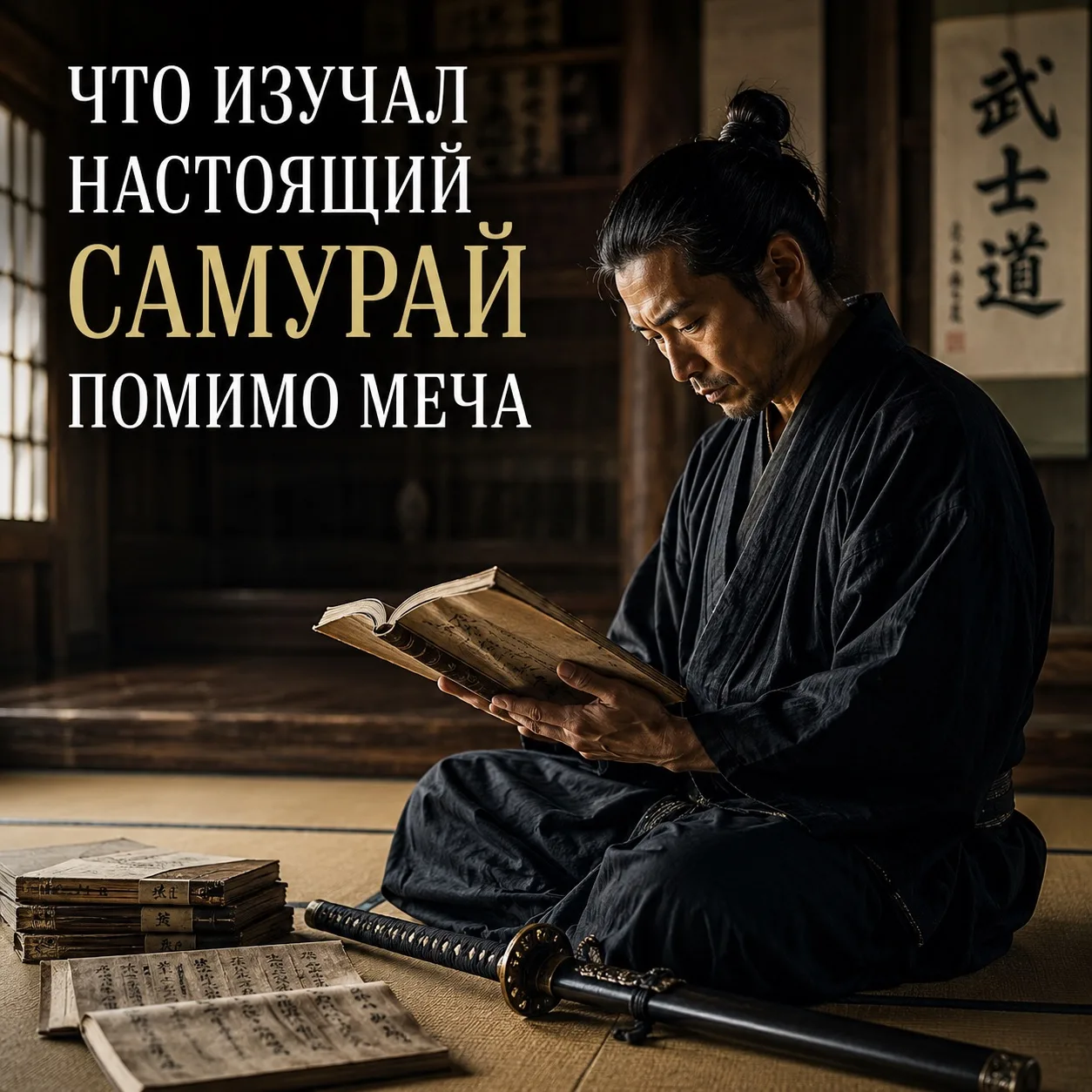 Что изучал настоящий самурай помимо меча?

Многие представляют самурая исключительно как сурового во
