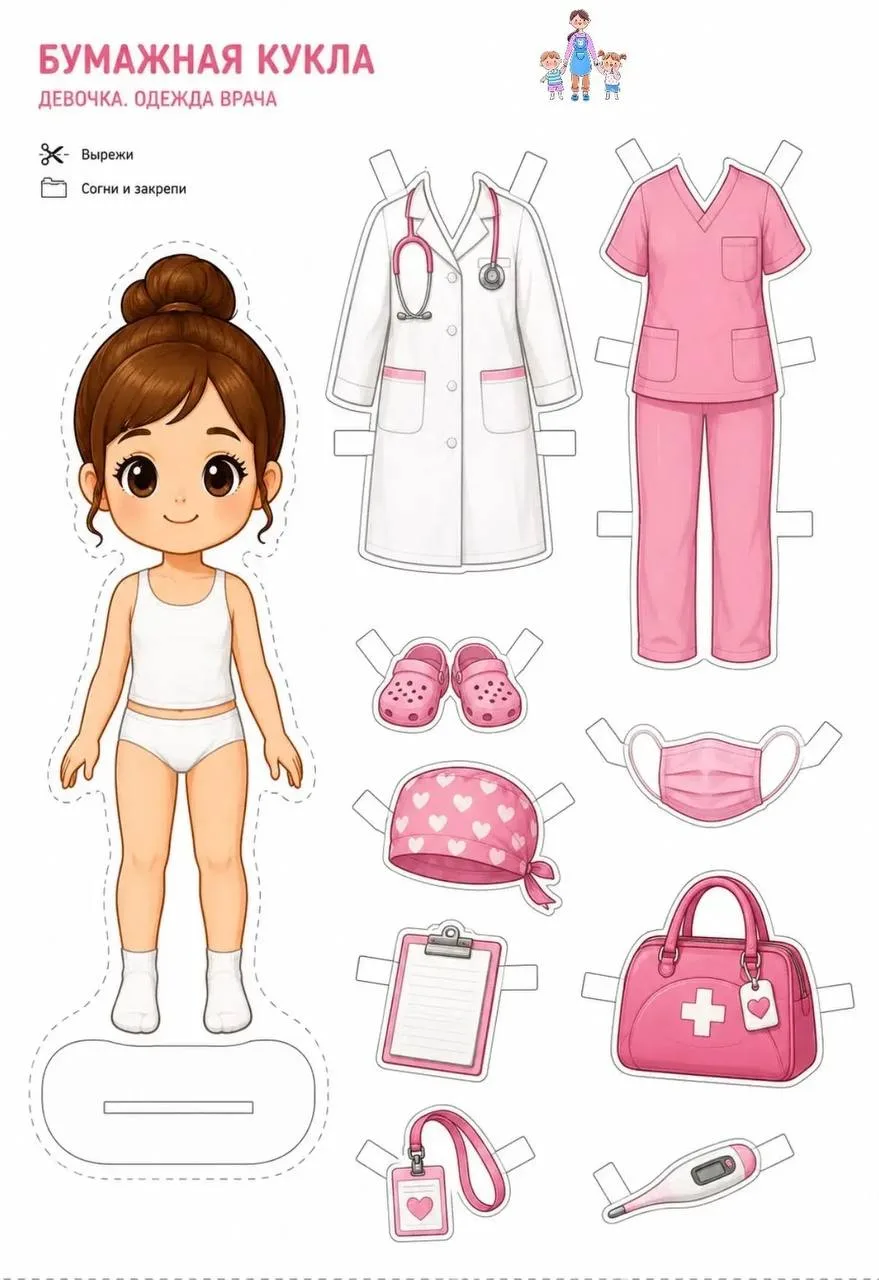 Бумажные куклы 👩‍⚕️