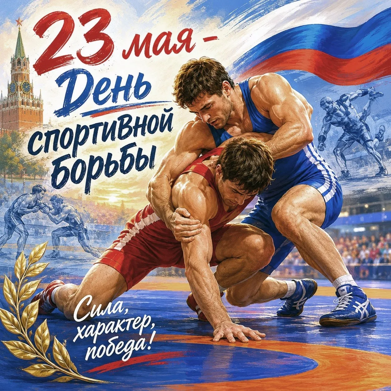 🤼‍♂️✨ 23 мая — День спортивной борьбы ✨🏆  Сегодня отмечается Международный день спортивной борьбы — 