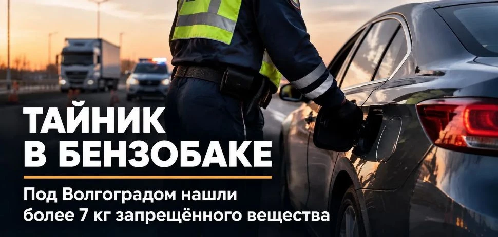 Под Волгоградом на посту ДПС обнаружили крупную партию наркотиков в автомобиле.
