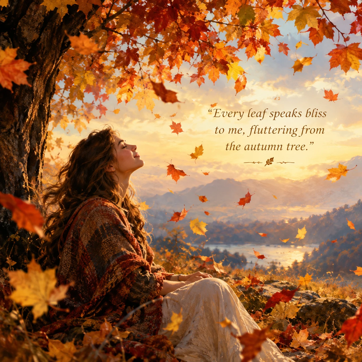 “Every leaf speaks bliss to me, fluttering from the autumn tree.”