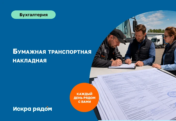 Бумажная транспортная накладная