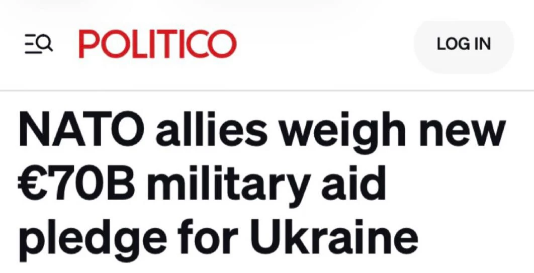 ⚡️Страны НАТО рассматривают новый план военного финансирования Украины на 70 млрд евро,...