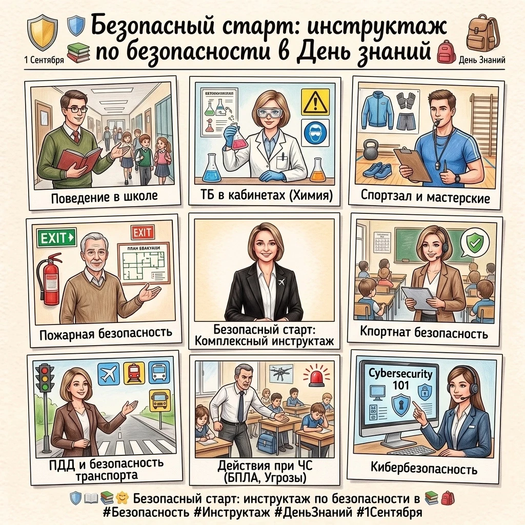 Безопасный старт: инструктаж по безопасности в День знаний 🛡️📚🎒