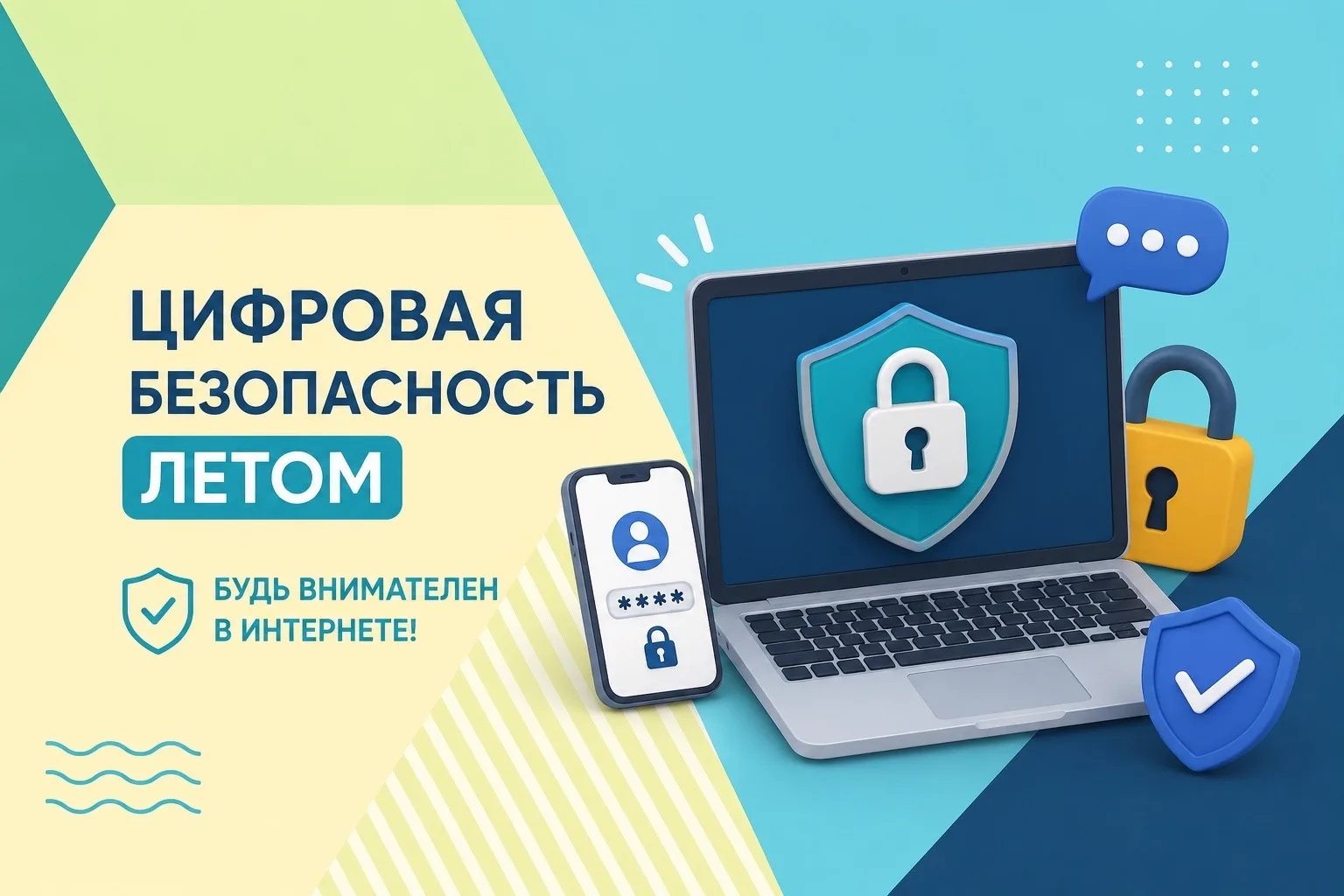 🔒 Цифровая безопасность летом

Летом мы больше времени проводим в интернете: общаемся с друзьями, и