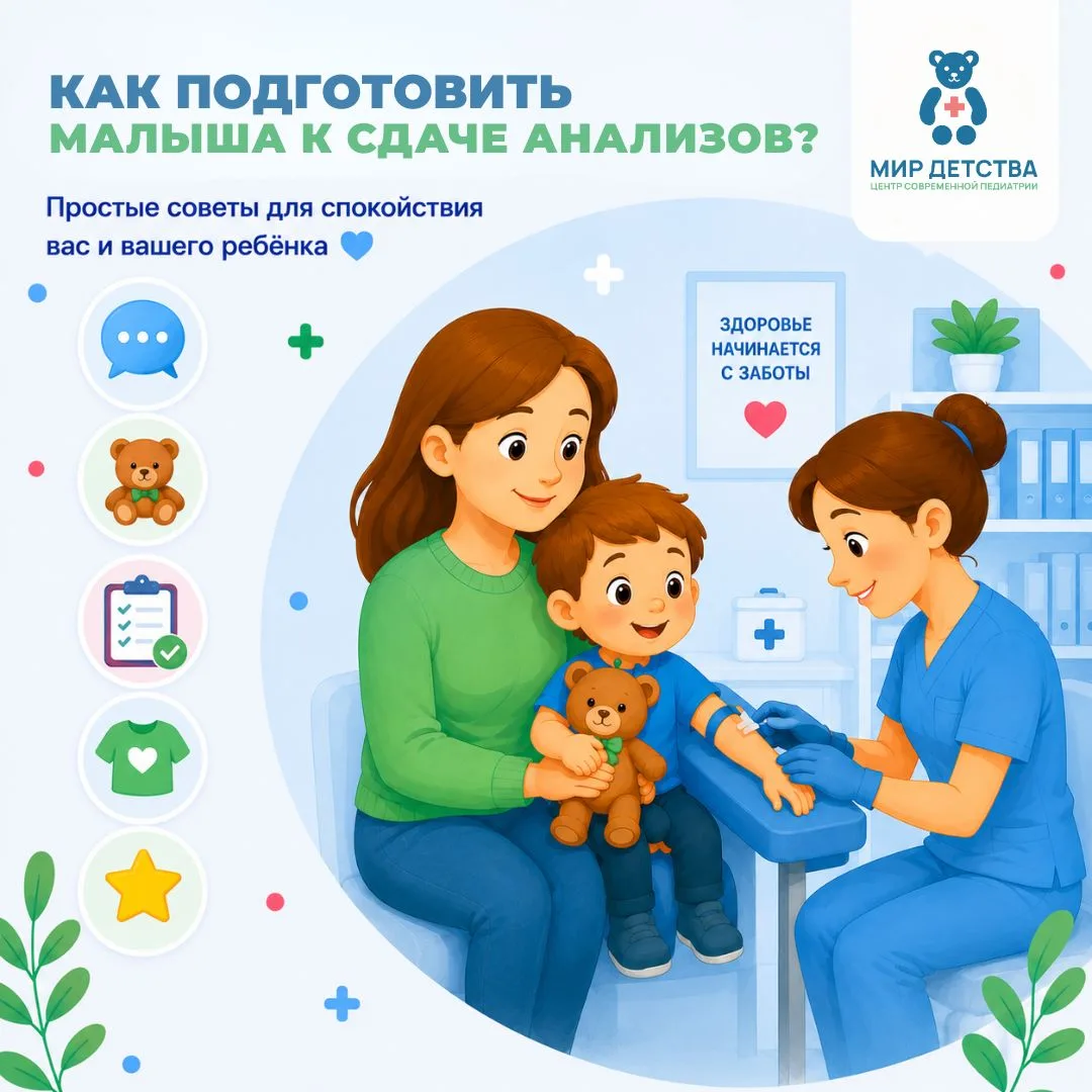Как подготовить малыша к сдаче анализов? 👶🩺