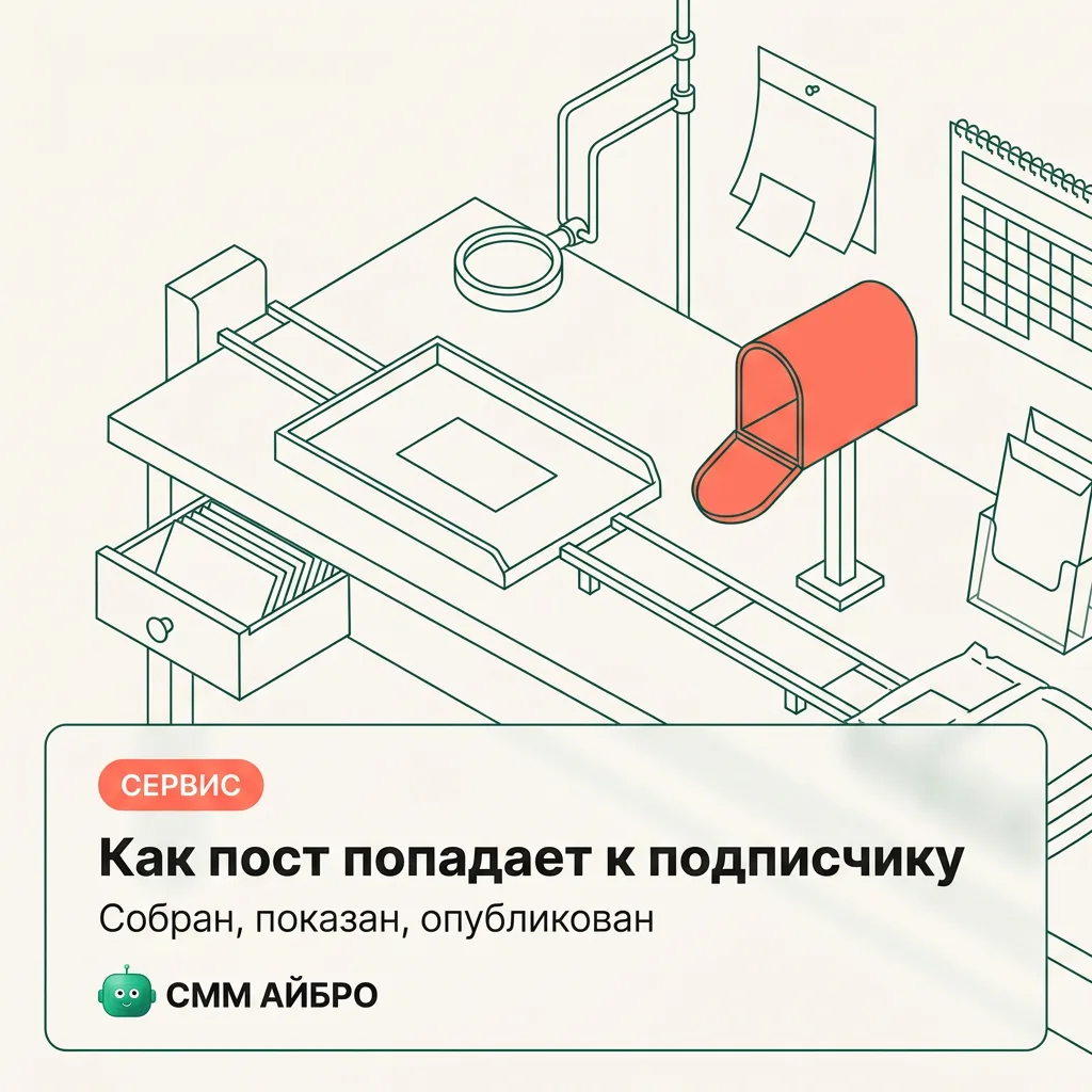 🌿 Как пост попадает к подписчику