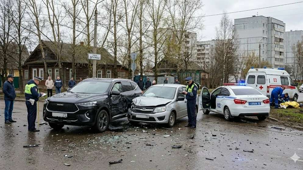 🚨 В Йошкар-Оле на улице Дружбы китаец не пропустил отечественное авто  На улице Дружбы произошло жес