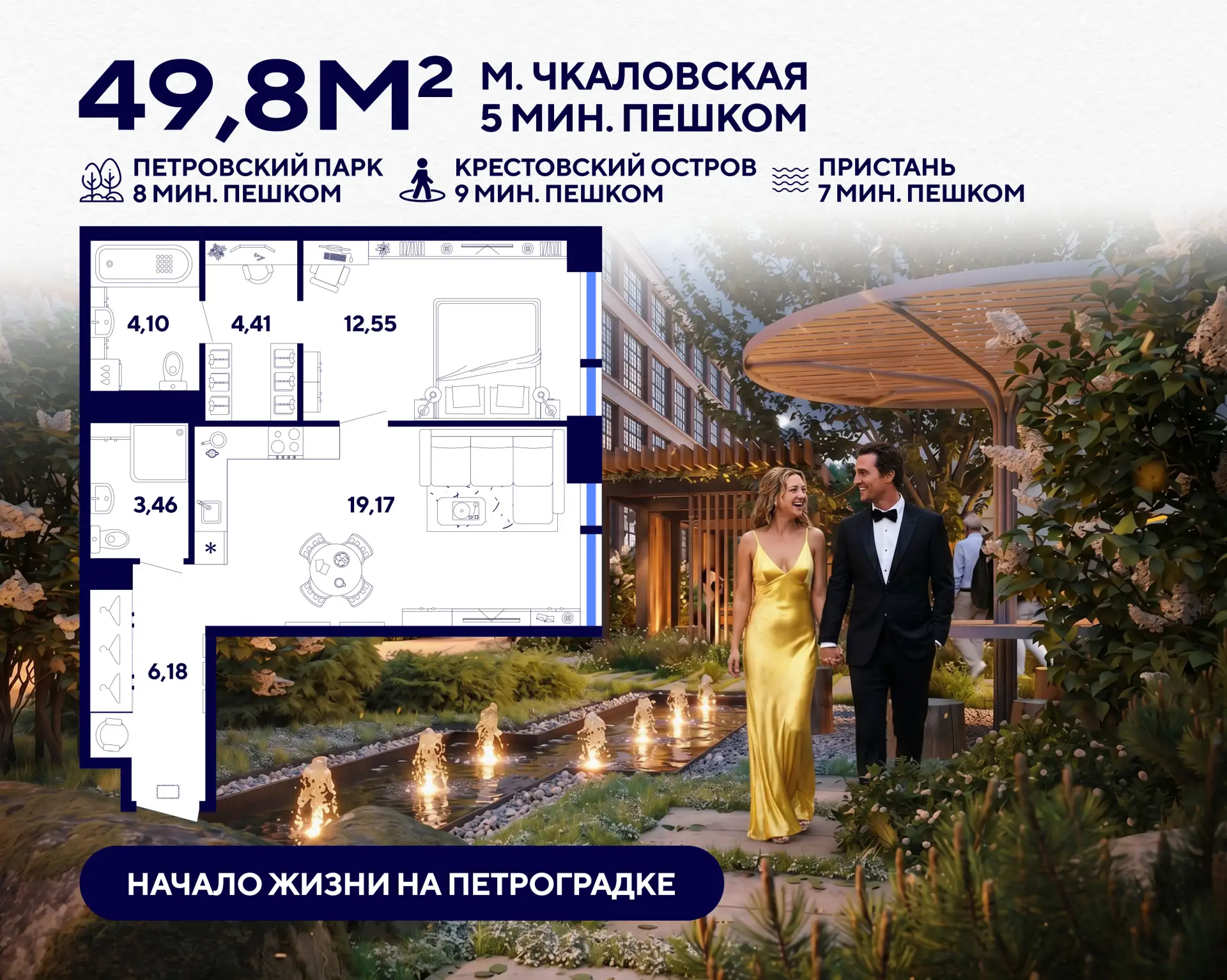 💫 Однушка с мастер-спальней в 5 минутах от Чкаловской 

#планировка_недели

На первый взгляд – клас