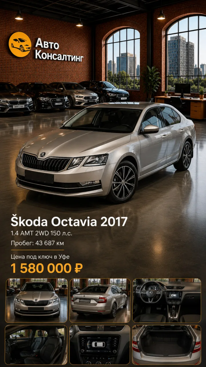 ✅Автомобили самой низкой стоимостью владения✅

🥰Škoda Octavia 1.4 AMT 2017 2WD 150 л.с.


🔥Цена по