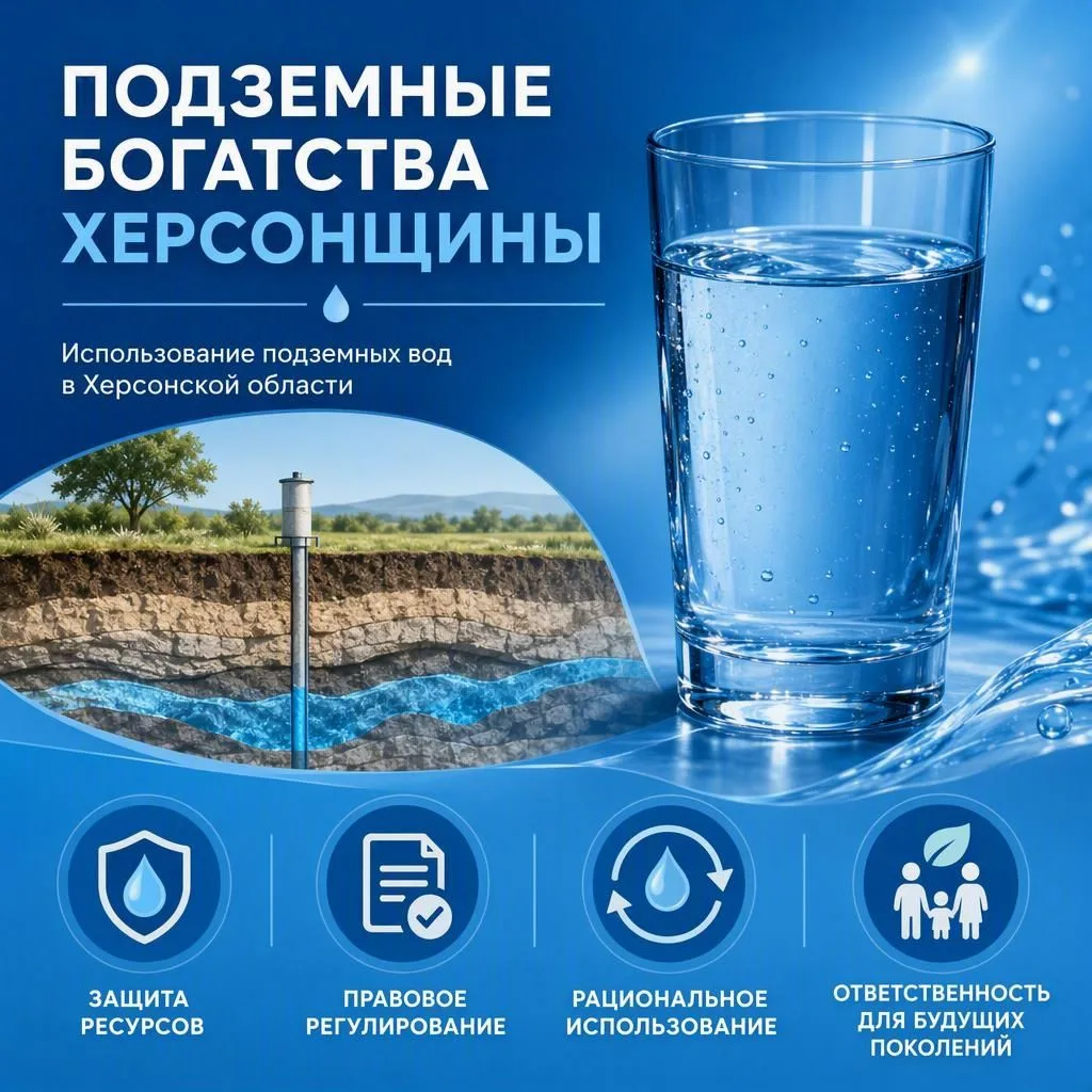 С апреля 2025 года в Херсонской области выдано 78 лицензий на добычу подземных вод💧