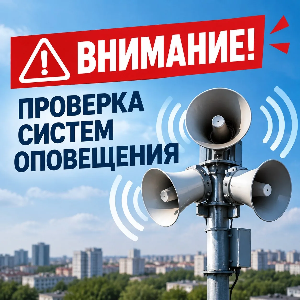 Внимание! Проверка системы оповещения!