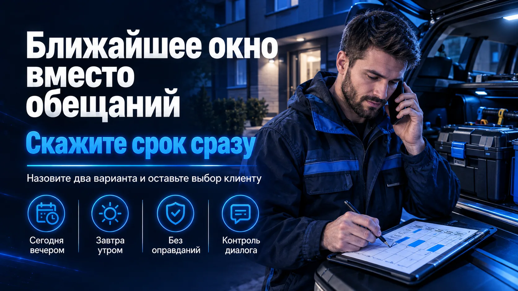 Если клиент пишет: «Можете прямо сейчас?», а день уже расписан, не отвечайте оправдания...