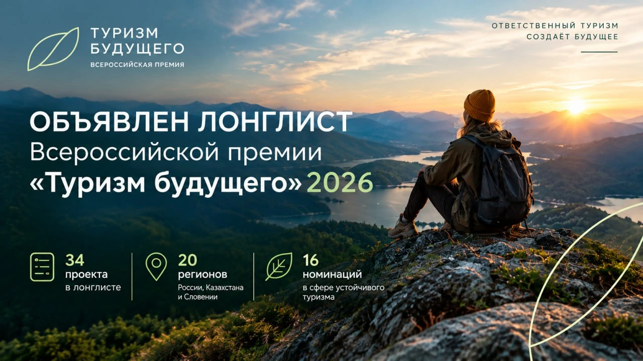 Объявлен лонглист Международной премии «Туризм будущего» 2026