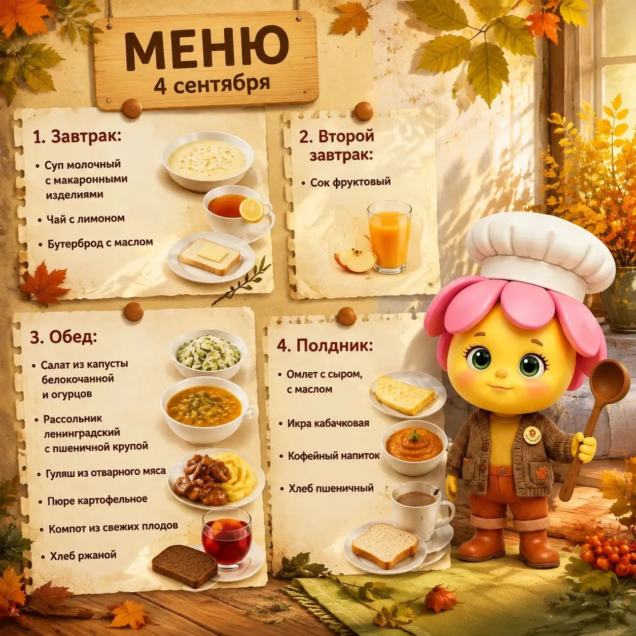 🍎 Наше меню на сегодня!