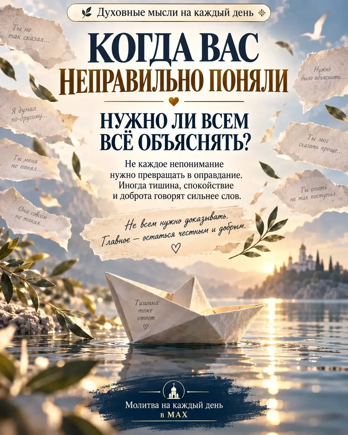 Иногда больше всего хочется не доказать свою правоту, а просто чтобы нас поняли правильно.