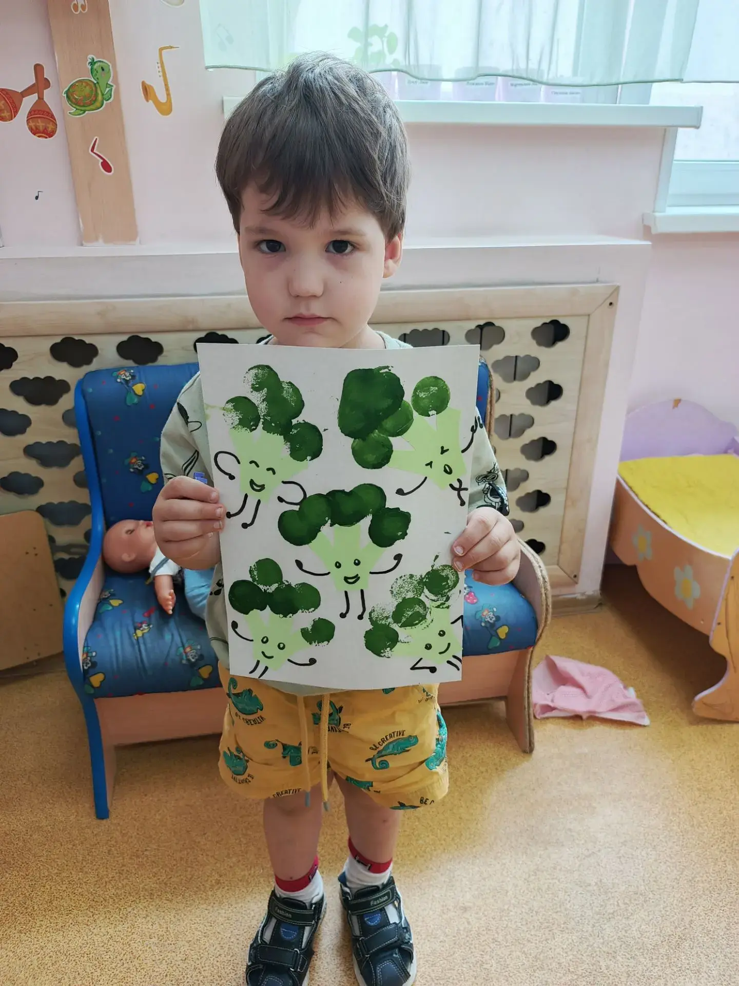 🥦 Сегодня в группе «Ромашка» было по‑настоящему «зелёное» настроение! 🌿