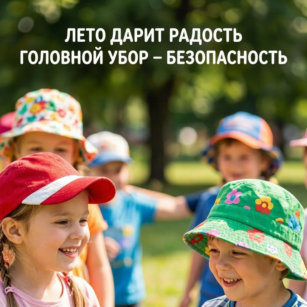 ☀️ Почему летом важно носить головной убор? ☀️Лето — время прогулок, игр на свежем воздухе и активно