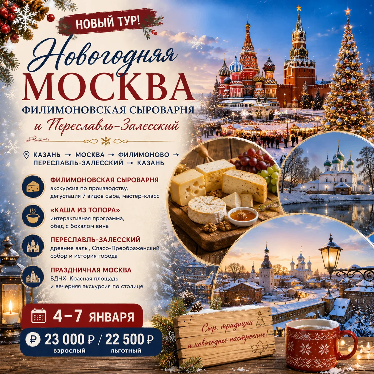 🧀 Новогодняя Москва, сыроварня и Переславль-Залесский