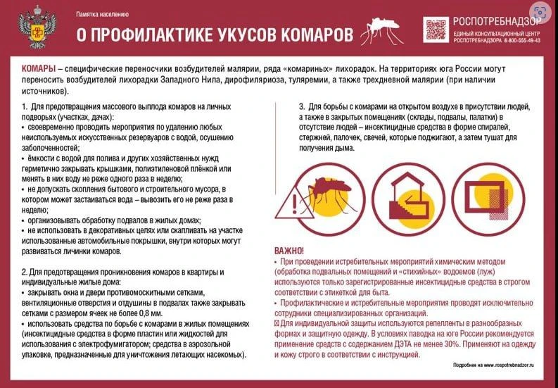 📝О профилактике укусов комаров и меры против их защиты