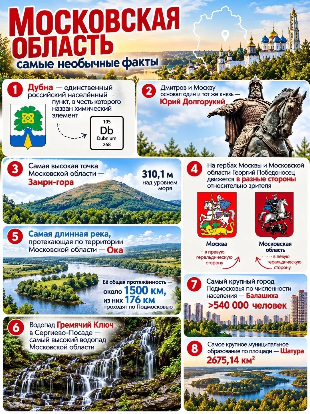 🥳 Кстати, сегодня Подмосковье отмечает свой праздник. В этом году области исполняется ...
