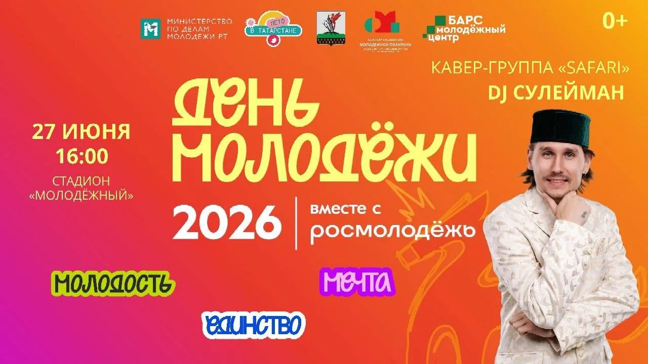 🎉 День молодежи в Елабуге: программа и дата

27 июня в Елабуге пройдёт праздник ко Дню молодежи на 
