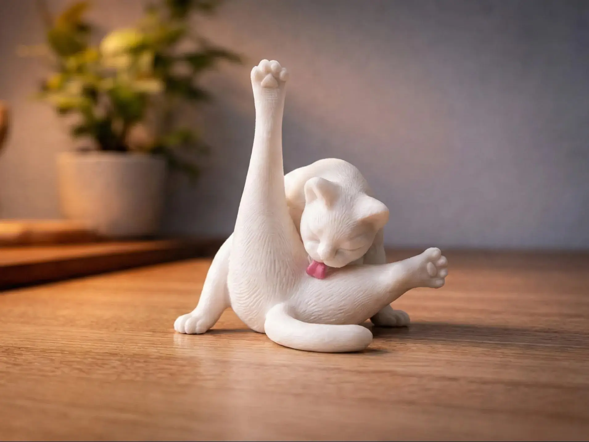 Кот чистюля 3D модель STL