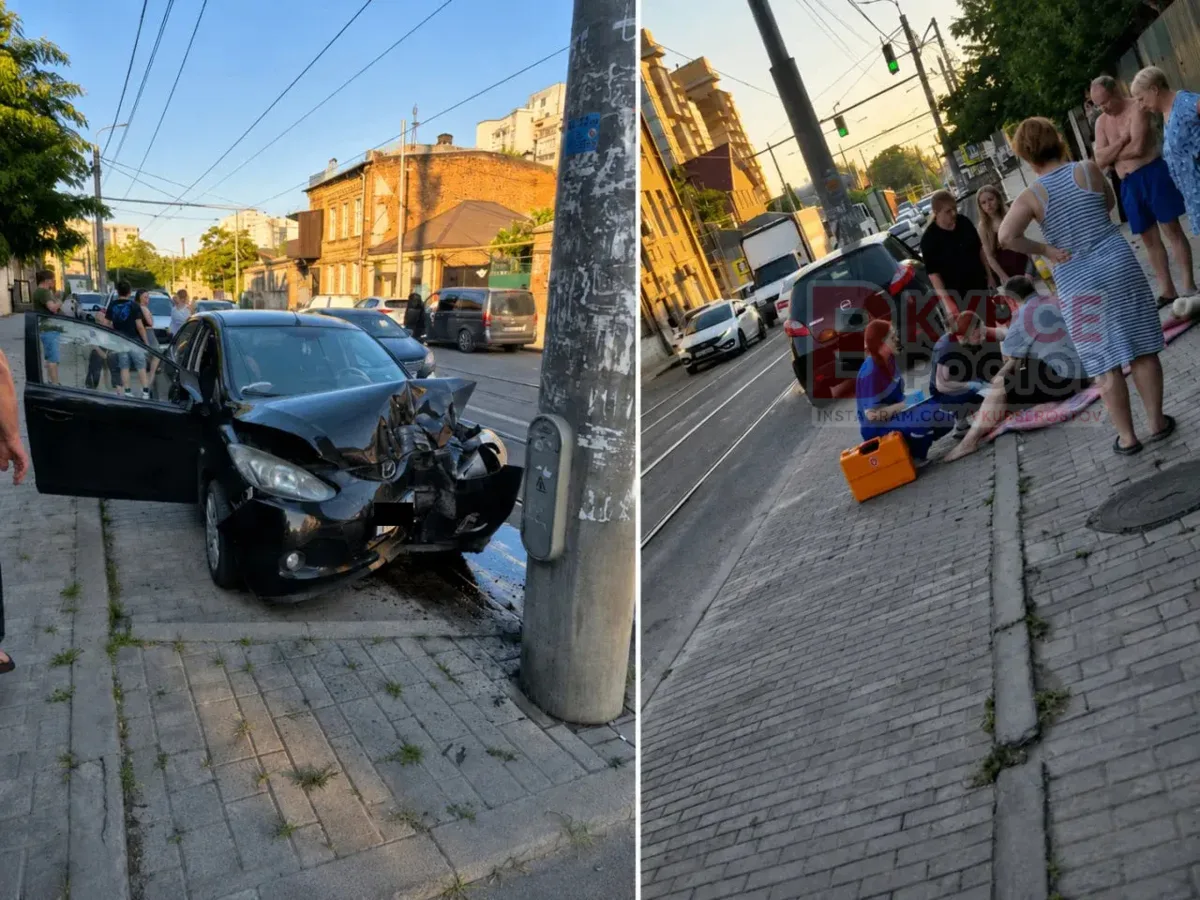 🚨 Женщина пострадала в ДТП на Станиславского — автомобиль врезался в столб