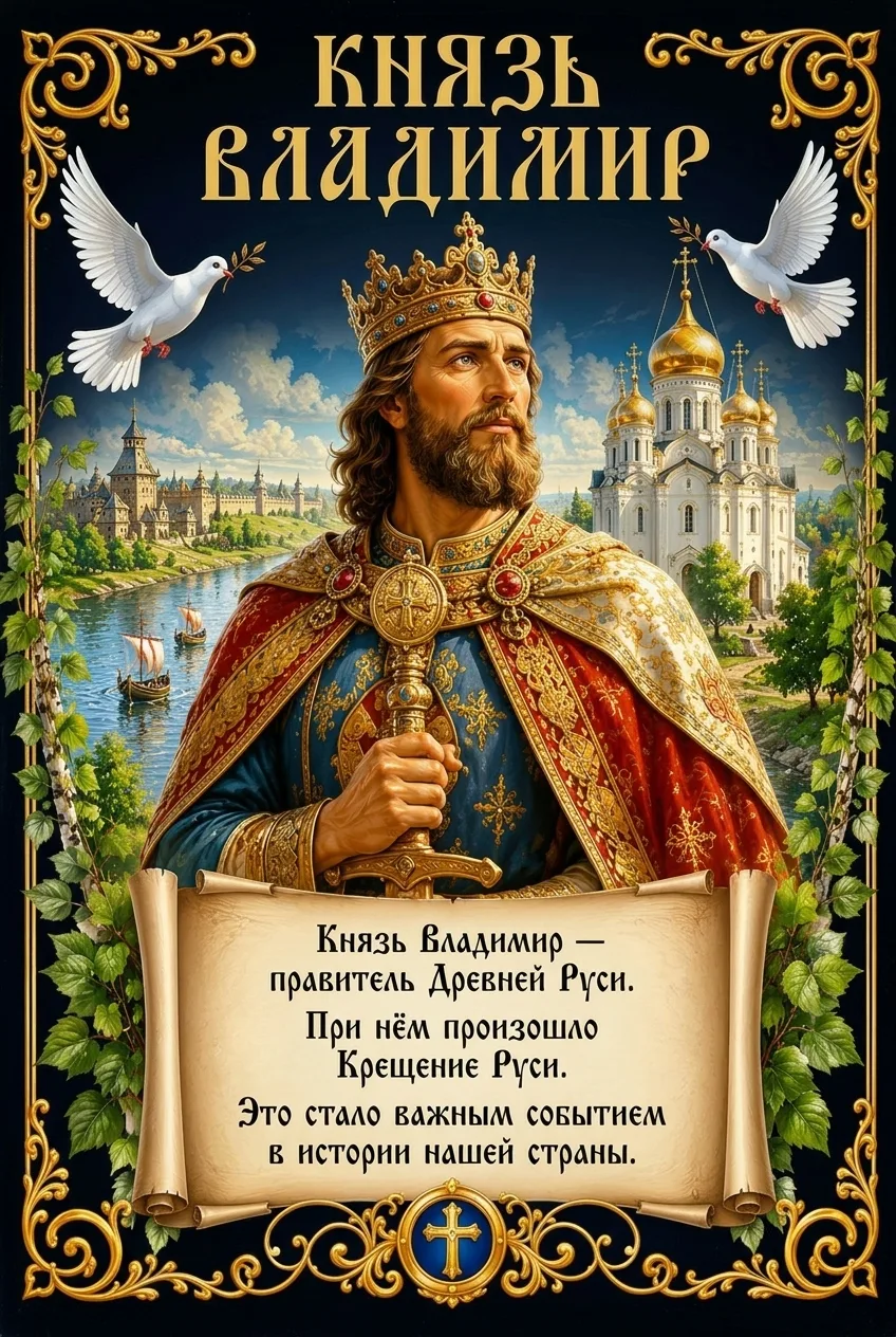 По страницам истрии: День крещения Руси

Сегодня наша страна отмечает по истине священный и великий 
