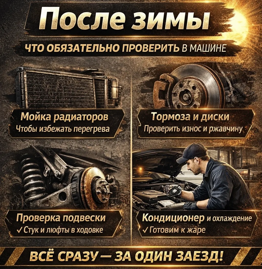 ❄️➡️☀️ После зимы: что ОБЯЗАТЕЛЬНО проверить в машине