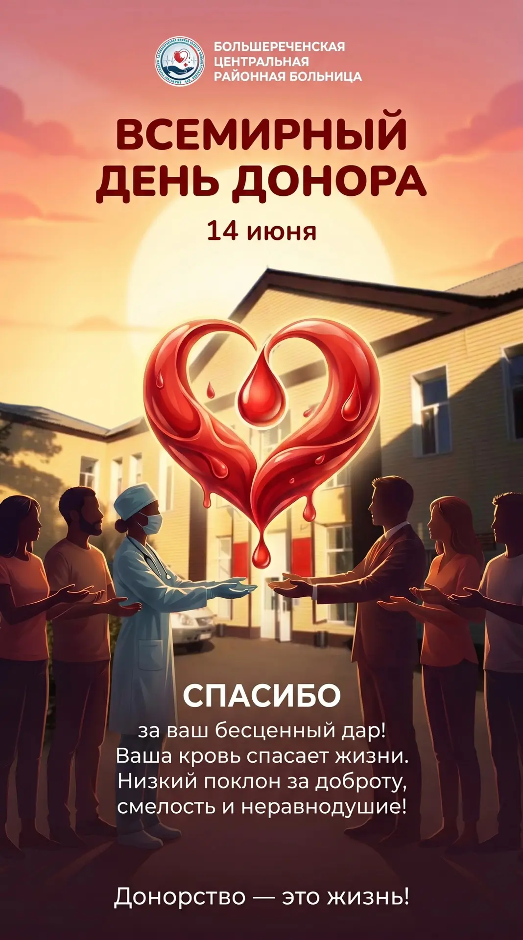 Дорогие друзья! 🤗

От имени Большереченской центральной районной больницы сердечно поздравляем вас 
