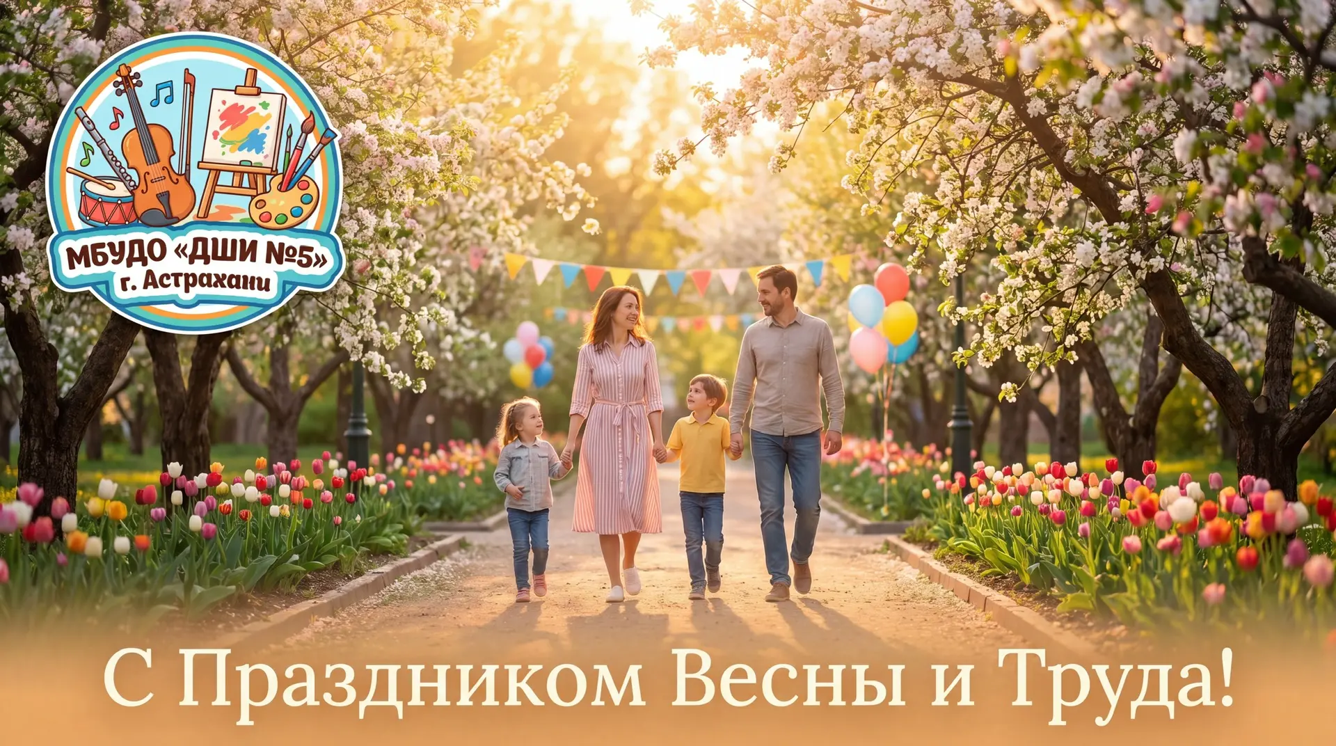 Поздравляем с 1 Мая — Праздником Весны и Труда!