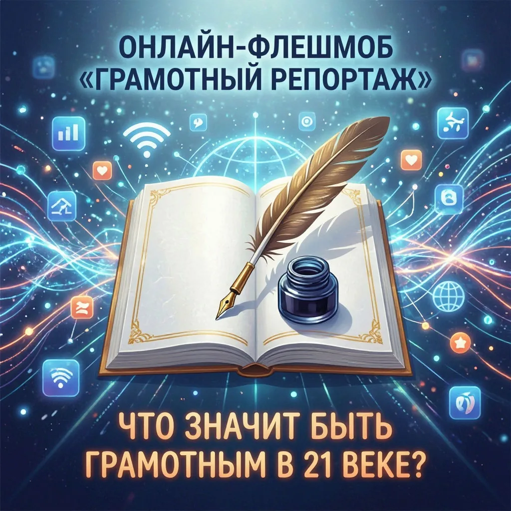 📢 Онлайн-флешмоб «Грамотный репортаж» — старт! 🎬